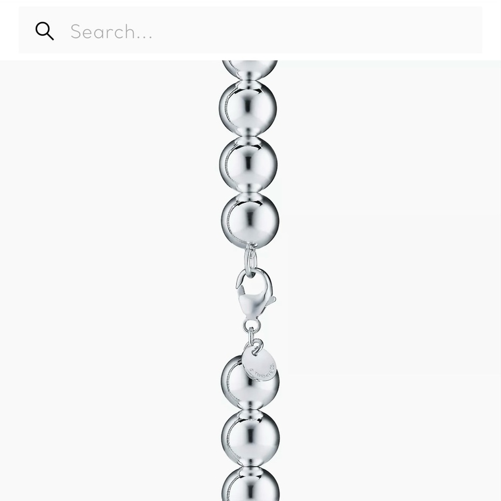 Tiffany Ball Necklace 18” sterling silver - Picture 6 of 9